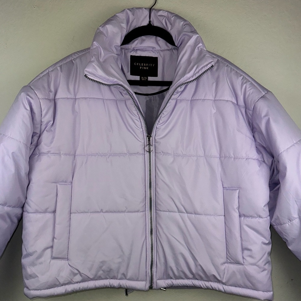 CELEBRITY PINK women’s XL purple lavender puffer jacket NWT Macy’s exclu… - Picture 10 of 13